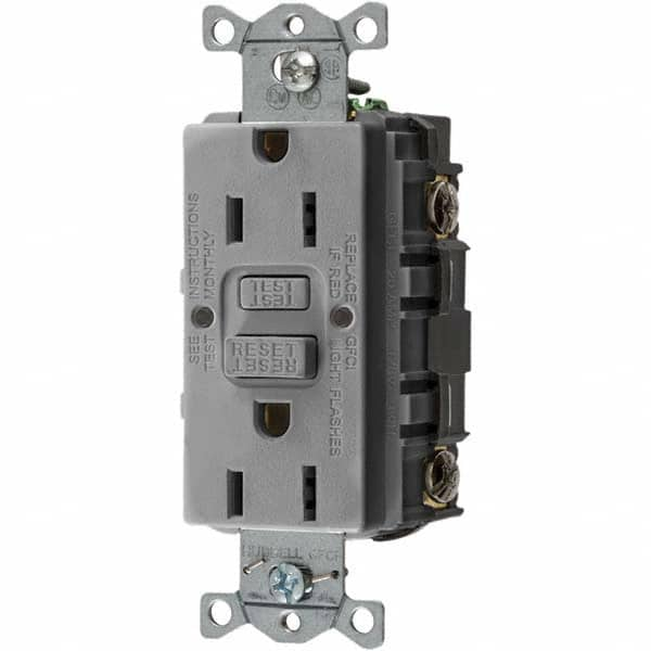 Bryant Electric - GFCI Receptacles Grade: Commercial Color: Gray - Strong Tooling