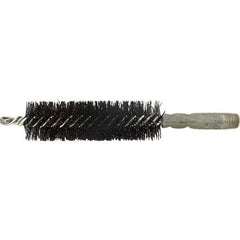 Brush Research Mfg. - 5/16" Diam Helical Nylon Tube Brush - Single Spiral, 0.01" Filament Diam, 2" Brush Length, 2.9" OAL, 0.14" Diam Galvanized Steel Shank - Strong Tooling