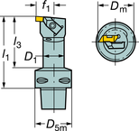 C5-CTLHOL-22090-3 Capto® and SL Turning Holder - Strong Tooling