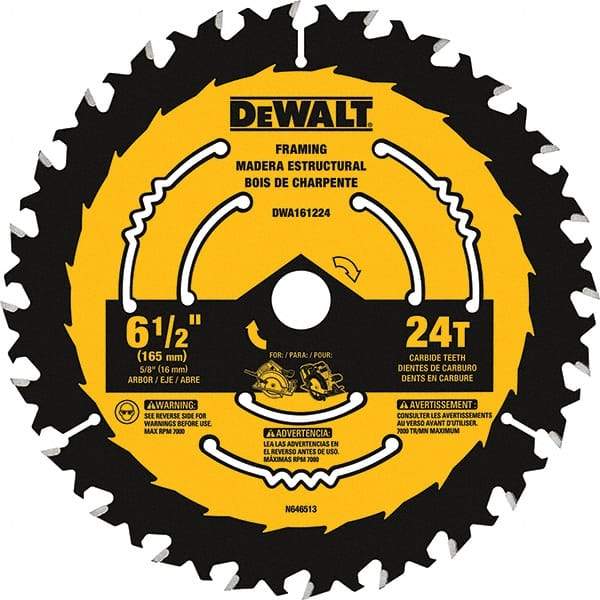 DeWALT - Wet & Dry-Cut Saw Blades   Blade Diameter (Inch): 6-1/2    Blade Material: Tungsten Carbide-Tipped - Strong Tooling