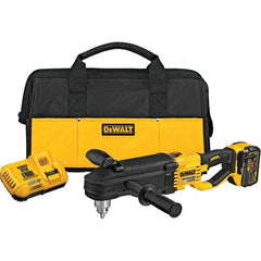 DeWALT - 60 Volt 1/2" Chuck Inline Handle Cordless Drill - 1320 RPM, Keyed Chuck, Reversible, 1 Lithium-Ion Battery Included - Strong Tooling