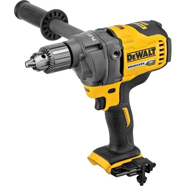 DeWALT - 60 Volt 1/2" Chuck Mid-Handle Cordless Drill - 600 RPM, Keyed Chuck, Reversible, Lithium-Ion Batteries Not Included - Strong Tooling