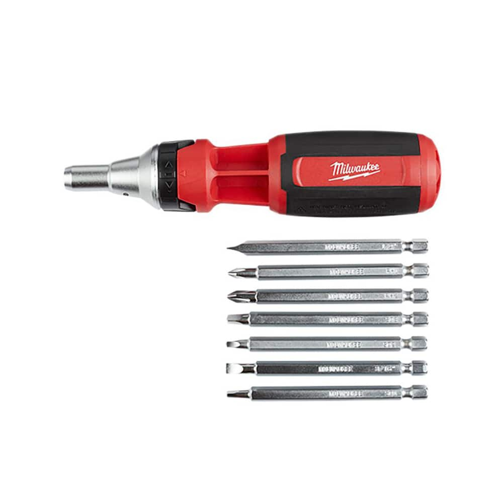 Barrel Grip Multi-Bit Screwdriver Phillips, Square, General Purpose Maintenance Set, Comfort Grip Handle