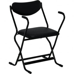 Vestil - 20-1/2" Wide x 28" High, Vinyl Folding Chair - Black - Strong Tooling