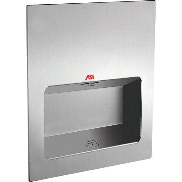 ASI-American Specialties, Inc. - 1000 Watt Satin Stainless Steel Finish Electric Hand Dryer - 277 Volts, 5.2 Amps, 12-19/32" Wide x 15-3/4" High x 4-1/16" Deep - Strong Tooling