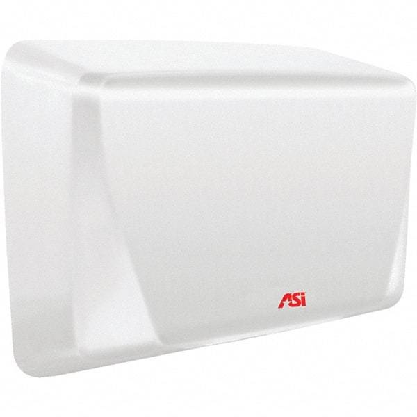 ASI-American Specialties, Inc. - 1000 Watt White Finish Electric Hand Dryer - 115-120 Volts, 10.4 Amps, 10-5/8" Wide x 8-15/32" High x 4" Deep - Strong Tooling