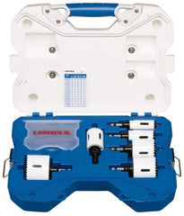 Lenox - 26 Piece, 3/4" to 2-1/2" Saw Diam, Electrician's Hole Saw Kit - Bi-Metal, Includes 6 Hole Saws - Strong Tooling