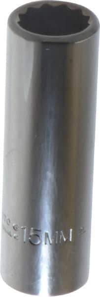 Proto - 3/8" Drive, Deep Hand Socket - 12 Points, 2-3/4" OAL, Chrome Finish - Strong Tooling