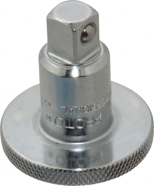 Proto - 3/8" Drive Round Head Ratchet Spinner - Chrome Finish, 1-1/2" OAL, Knurled Head - Strong Tooling