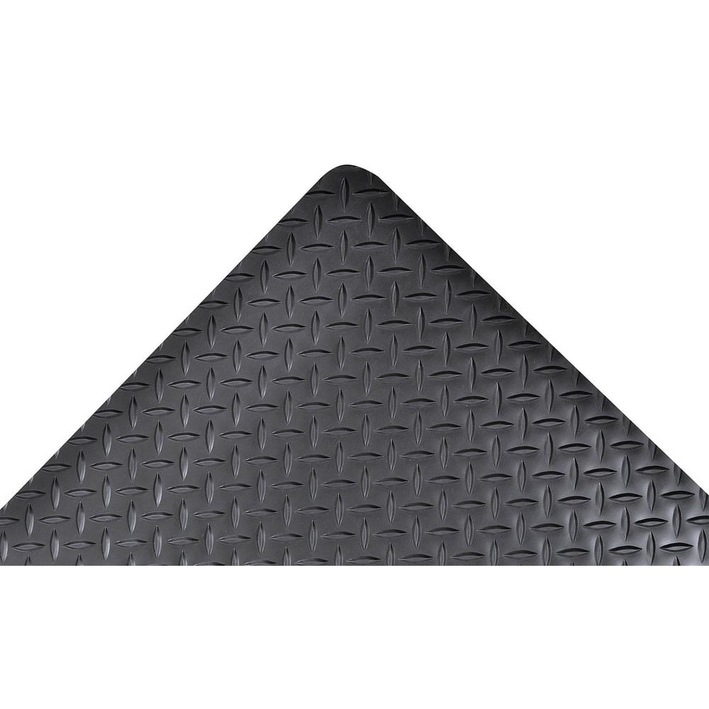 Anti-Fatigue Mat:  900.0000″ Length,  24.0000″ Wide,  9/16″ Thick,  Vinyl,  Beveled Edge,  Heavy Duty Diamond Plates,  Gray,  Dry