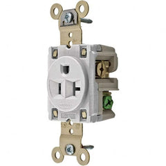 Hubbell Wiring Device-Kellems - 125V 20A NEMA 5-20R Industrial Grade White Straight Blade Single Receptacle - Strong Tooling