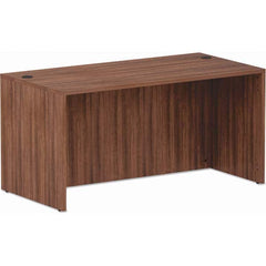 ALERA - Office Desks Type: Straight Front Desk Shell Color: Modern Walnut - Strong Tooling