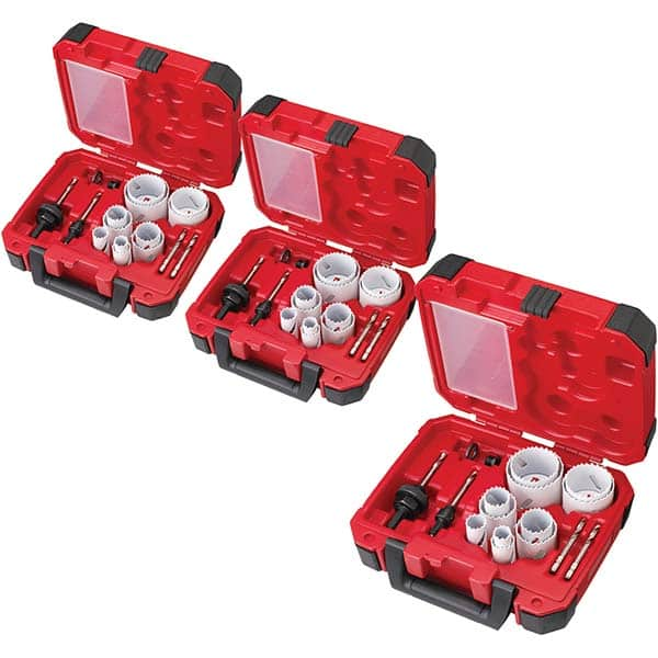 Milwaukee Tool - Hole Saw Kits Minimum Saw Diameter (Inch): 3/4 Maximum Saw Diameter (Inch): 2-1/2 - Strong Tooling