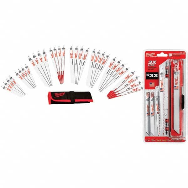 Milwaukee Tool - Reciprocating Saw Blade Sets Blade Material: Bi-Metal Minimum Blade Length (Inch): 6 - Strong Tooling