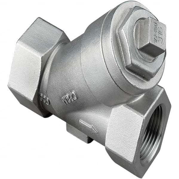 Merit Brass - 3/4" Pipe, FNPT x FNPT Ends, Stainless Steel Y-Strainer - Exact Industrial Supply