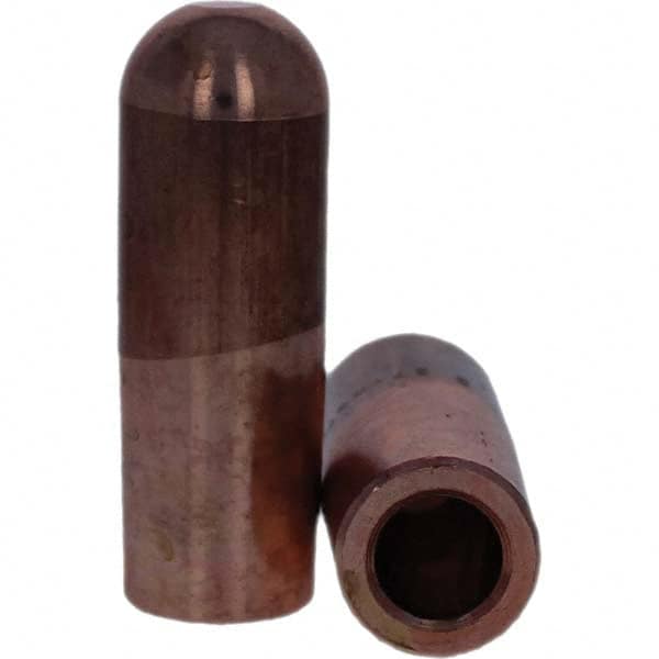 Spot Welder Tips; Tip Type: Straight Tip B Nose (Dome); Material: RWMA Class 1 - C15000; Type: Straight Tip B Nose (Dome)