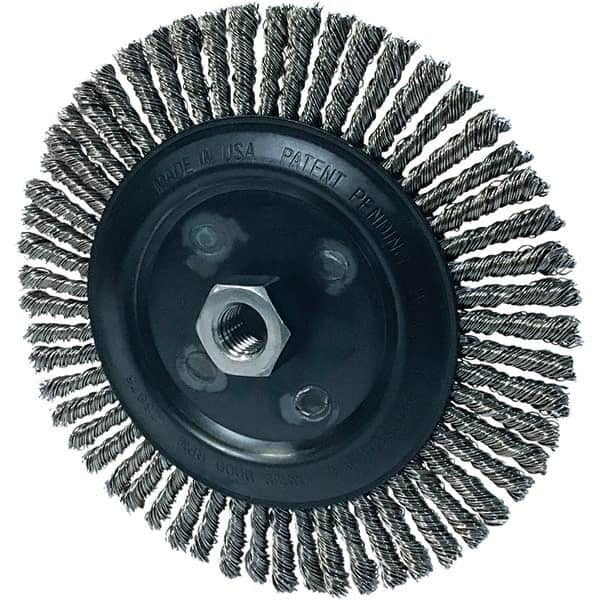 Osborn - 7" OD, 5/8-11 Arbor Hole, Stringer Bead Stainless Steel Wheel Brush - Strong Tooling