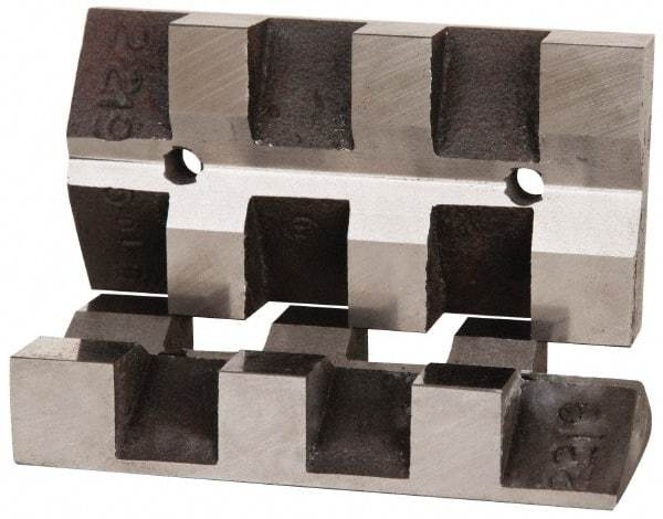 Heinrich - 4" Wide, V-Groove Vise Jaw - Ductile Iron, Fixed Jaw, Compatible with DA-2200-SC Vises - Strong Tooling