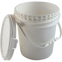 Dynalon Labware - 1 6-Piece 2.5 Gal 9.1" High, High-Density Polyethylene Round White Single Pail - Strong Tooling