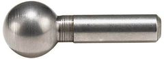 Jergens - 1/2" Ball Diam, 1/4" Shank Diam, Steel Standard Tooling Ball - 1-1/2" Ball Center to Shank Bottom - Strong Tooling