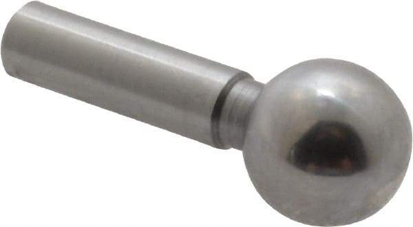 Jergens - 1/4" Ball Diam, 1/8" Shank Diam, Steel Standard Tooling Ball - 9/16" Ball Center to Shank Bottom - Strong Tooling