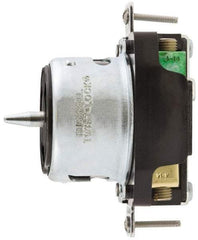 Hubbell Wiring Device-Kellems - 480 VAC, 50 Amp, Self Grounding Receptacle - 2 Poles, 3 Wire, Female End, Black - Strong Tooling