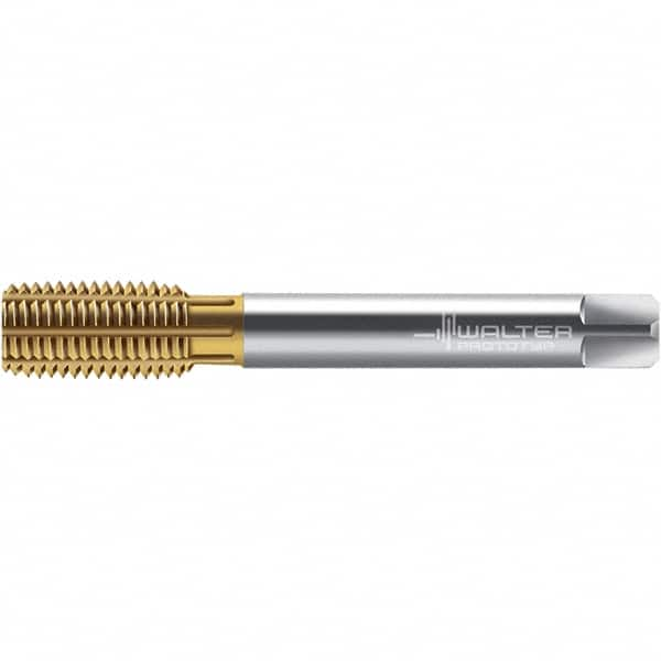 Walter-Prototyp - M16x2.00 DIN 2174 6GX 15.140 Thread Limit Semi-Bottoming Thread Forming Tap - Powdered Metal High Speed Steel, TiN Finish, 110mm OAL, 20mm Thread Length, Right Hand Thread, Series TC420 - Strong Tooling