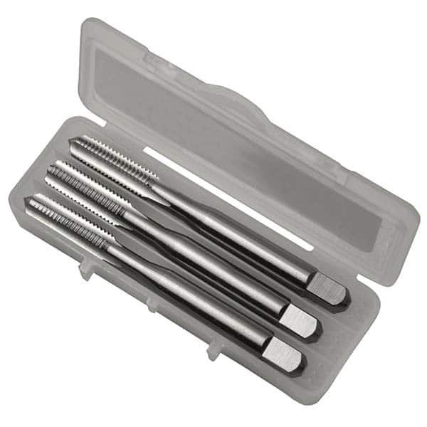 Greenfield Threading - Tap Sets Thread Size: #10-32 Number of Flutes: 4 - Strong Tooling