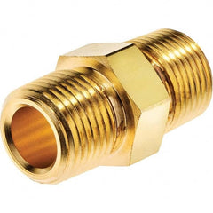 USA Sealing - 1/2" Brass Pipe Hex Nipple - Strong Tooling