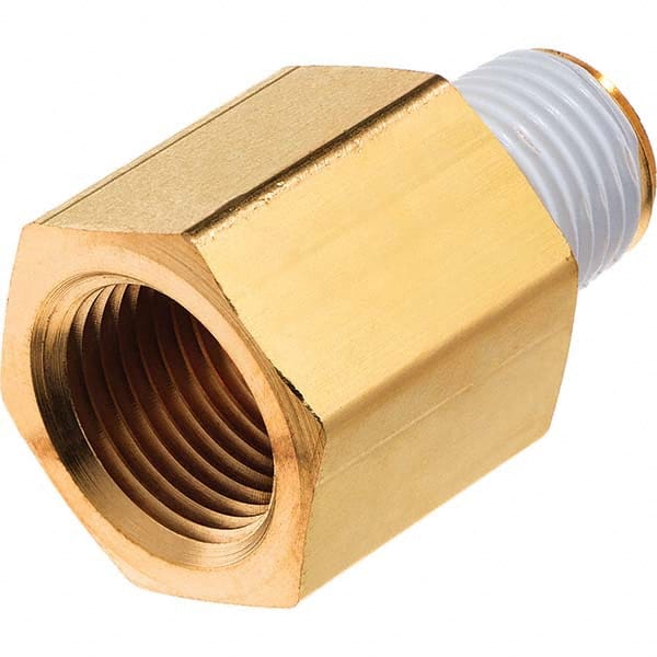 USA Sealing - 1/2 x 3/8" Brass Pipe Reducing Adapter - Strong Tooling