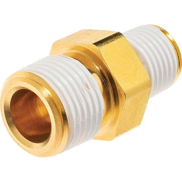 USA Sealing - 3/8 x 1/8" Brass Pipe Reducing Hex Nipple - Strong Tooling