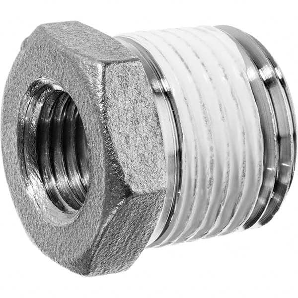 Pipe Bushing: 3/8 x 1/4″ Fitting, 316 Stainless Steel FNPT x MNPT, 150 psi