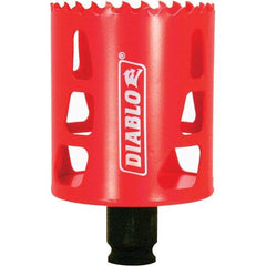 Freud - 2-1/4" Diam, 2-3/8" Cutting Depth, Hole Saw - Bi-Metal Saw, Toothed Edge - Strong Tooling