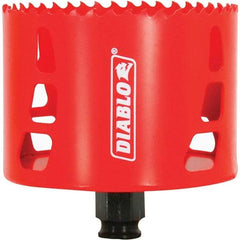 Freud - 3-5/8" Diam, 2-3/8" Cutting Depth, Hole Saw - Bi-Metal Saw, Toothed Edge - Strong Tooling