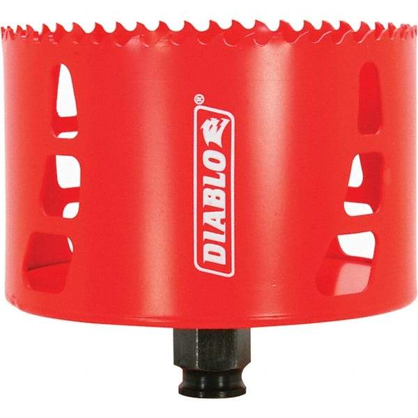 Freud - 4" Diam, 2-3/8" Cutting Depth, Hole Saw - Bi-Metal Saw, Toothed Edge - Strong Tooling