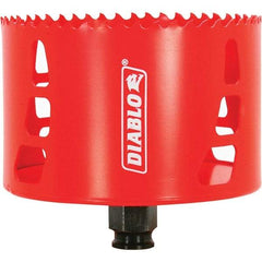 Freud - 4" Diam, 2-3/8" Cutting Depth, Hole Saw - Bi-Metal Saw, Toothed Edge - Strong Tooling