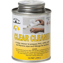 Black Swan - 1/2 Pt All-Purpose Cleaner - Clear, Use with ABS, PVC & CPVC up to 6" Diam - Strong Tooling