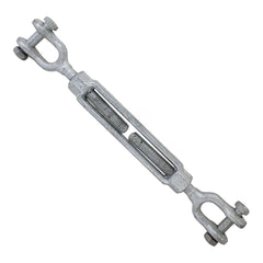 Turnbuckles; Turnbuckle Type: Jaw & Jaw; Working Load Limit: 2200 lb; Thread Size: 1/2-6 in; Turn-up: 6 in; Closed Length: 13 in; Material: Steel; Finish: Galvanized