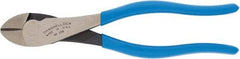 Channellock - 8" OAL, 3/16" Capacity, Diagonal Cutter - 25/32" Jaw Length x 1-3/16" Jaw Width, Round Head, Plastic Dipped Handle - Strong Tooling