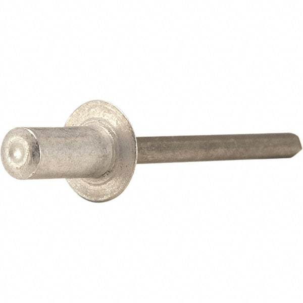 STANLEY Engineered Fastening - Size 5 Dome Head Aluminum Closed End Blind Rivet - Steel Mandrel, 0.126" to 0.187" Grip, 5/32" Head Diam, 0.16" to 0.164" Hole Diam, - Strong Tooling