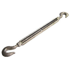 Turnbuckles; Turnbuckle Type: Hook & Hook; Working Load Limit: 1500 lb; Thread Size: 1/2-9 in; Turn-up: 9 in; Closed Length: 15.87 in; Material: Steel; Finish: Galvanized