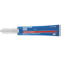 Loctite - 0.11 oz Tube Clear Instant Adhesive - Series 409, 75 sec Working Time, 24 hr Full Cure Time, Bonds to Metal, Plastic & Rubber - Strong Tooling