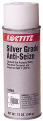 Loctite - 12 oz Aerosol High Temperature Anti-Seize Lubricant - Silver Colored, 1,600°F, Silver Colored, Water Resistant - Strong Tooling