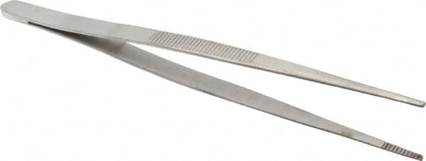 General - 6" OAL Utility Tweezers - Blunt, Serrated Points - Strong Tooling