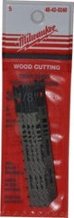 Milwaukee Tool - 3-1/8" Long, 8 Teeth per Inch, High Carbon Steel Jig Saw Blade - Toothed Edge, 0.2188" Wide x 0.043" Thick, U-Shank - Strong Tooling