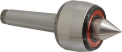 Rohm - MT3 Taper Shank, 2.362" Head Diam 500 Lb Capacity Live Center - 5,000 Max RPM, 1.661" Head Length, 63/64" Point Diam, 1.221" Point Len, 1,100 Lb Max Workpc, 6.319" OAL, Standard Point - Strong Tooling