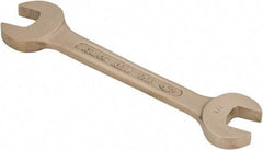 Ampco - 7/8" x 15/16" Nonsparking Open End Wrench - 9" OAL, Double End, Plain Finish, 15° Head Angle - Strong Tooling