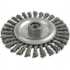 Brush Research Mfg. - 4-1/2" OD, 5/8-11 Arbor Hole, Stringer Bead Carbon Wheel Brush - 3/16" Face Width, 13/16" Trim Length, 9,000 RPM - Strong Tooling