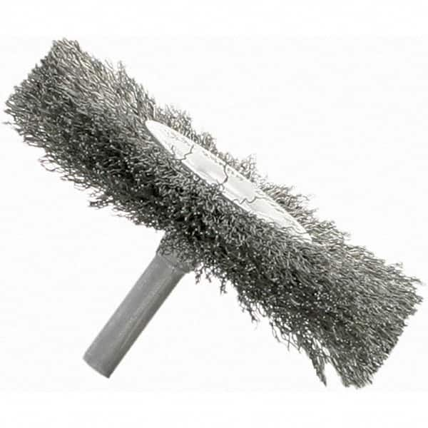 Brush Research Mfg. - 3" OD, Crimped Carbon Wheel Brush - 5/16" Face Width, 11/16" Trim Length, 25,000 RPM - Strong Tooling