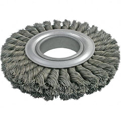 Brush Research Mfg. - 8" OD, 2" Arbor Hole, Crimped Carbon Wheel Brush - 1-1/8" Face Width, 1-3/4" Trim Length, 6,000 RPM - Strong Tooling